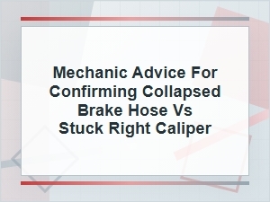 Mechanic Advice to Confirm a Collapsed Brake Hose